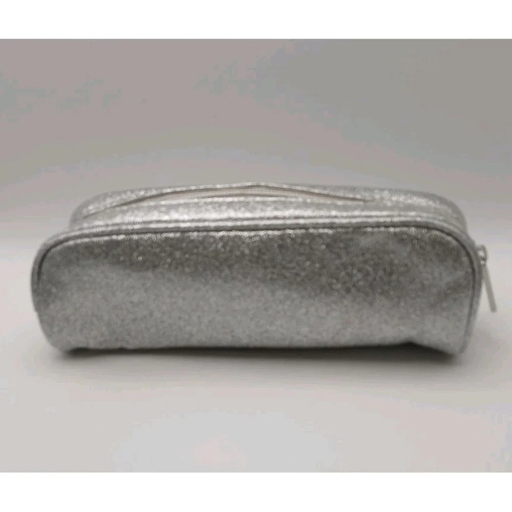 Morphe Makeup Bag Sparkly Silver Glitter Pouch Toiletry Bag Cosmetic Bag